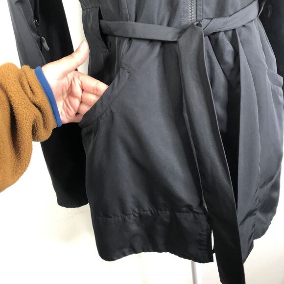 Oakley Women's Black Waist Tie Full Zip Hooded Outdoor Jacket Size Medium - Picture 5 of 12